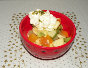 Orangen-Kiwisalat mit Eis