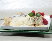 Kürbiskernparfait mit Weißweinschaum