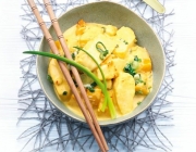Pfirsich-Fisch-Curry aus dem Dampfgarer