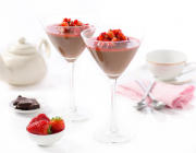 Einfaches Schoko-Erdbeer-Dessert