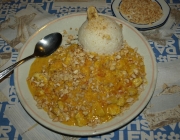 Papaya-Curry-Huhn