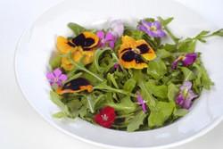 Salat mit Blüten