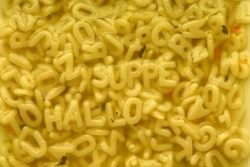 Suppeneinlage - Buchstaben