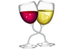 Wenn sich zwei lieben ... ist ein gutes Glas Wein angebracht