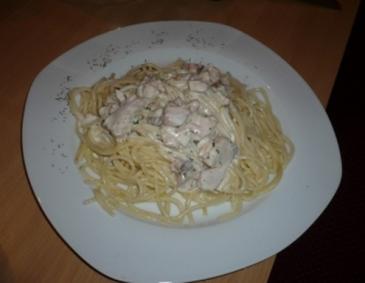 Lachsnudeln mit Schlagobers
