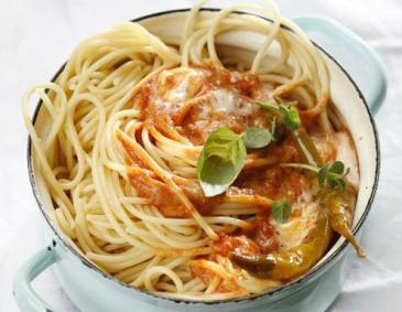 Spaghetti in Tomaten-Wodka Sauce
