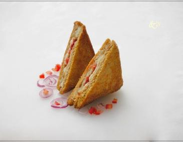 Gebackene Mozzarella-Sandwich