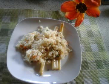Gemüse-Risotto mit Spargel