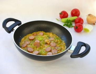 Lauch-Wurst-Bratpfanne