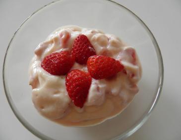 Erdbeer-Soja Dessert