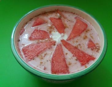 Erfrischende Wassermelonen-Buttermilch