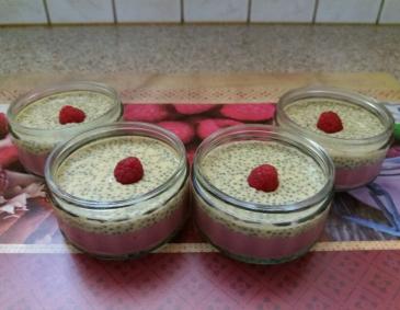Himbeercreme mit Vanille-Chia-Topping