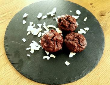 Zartbitter-Kokos Grießmuffins