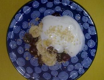 Bananen-Trauben-Müsli