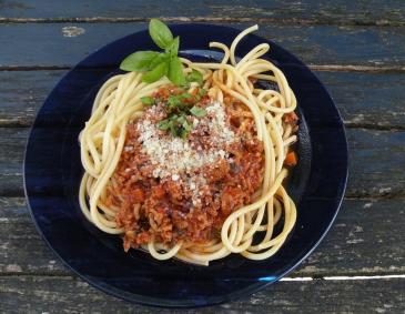 Spaghetti mit Ragout