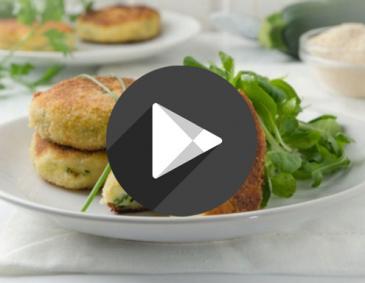 Video - Erdäpfel-Zucchini-Laibchen aus der Heißluftfritteuse