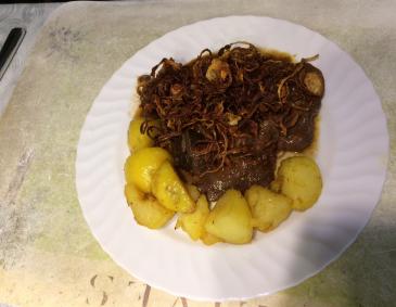 Einfacher Zwiebelrostbraten