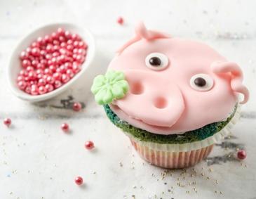 Glücksschweinchen-Cupcakes