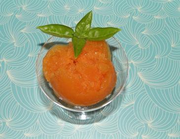Sorbet von Papaya mit Orangen