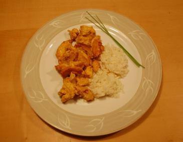 Indisches Fleisch mit Currysauce