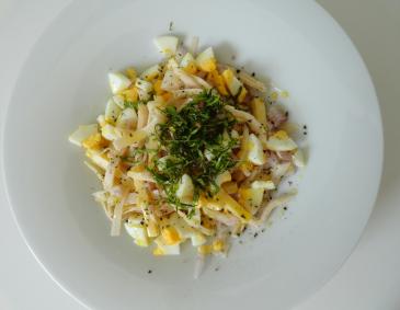 Ei-Käse-Schinken-Salat light