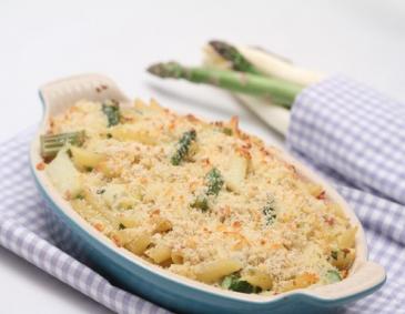 Spargelauflauf mit Nudeln