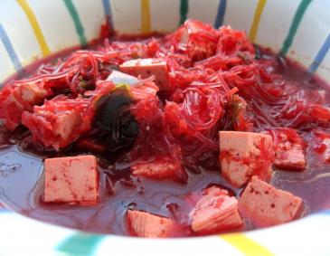 Misosuppe mit Karotten und Roten Rüben