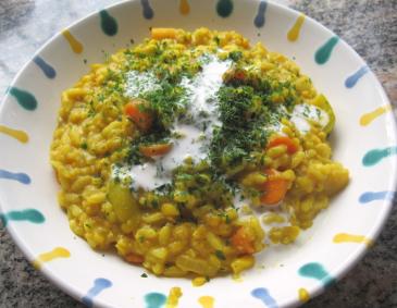 Curryrisotto mit Gemüse