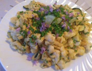 Eiernockerln mit Zucchini