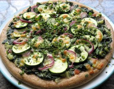 Mangold-Zucchini-Pizza