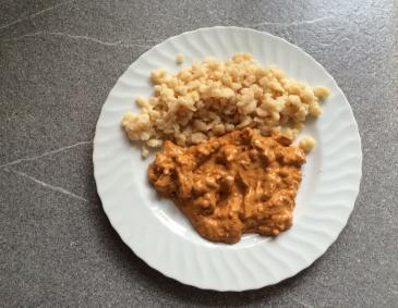 Schweinefleisch in Paprika-Chilisauce
