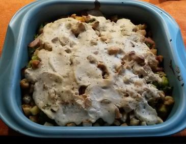 Brokkoliauflauf mit Schinken