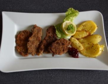 Filetschnitzerl mit Walnusspanier