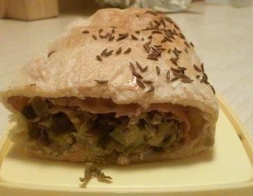 Lauch-Schinkenstrudel