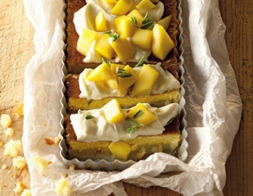 Crème-fraiche-Tarte mit Mango