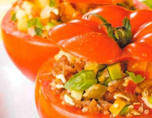 Gefüllte Tomaten mit Quinoa Rezept