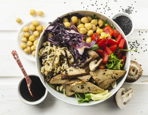 Buddha Bowl Mit Tofu Und Wildreis Rezept Ichkoche At