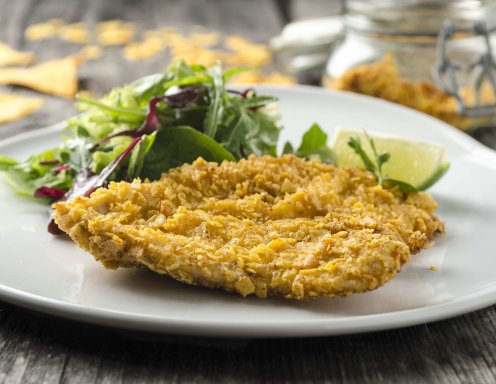 Schnitzel in Tortilla-Chips-Kruste Rezept