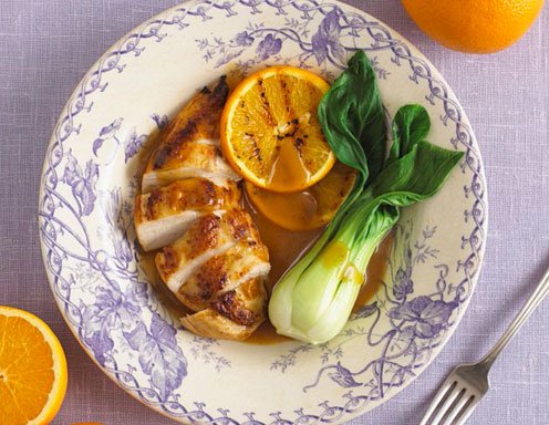 Huhnerbrust Mit Orangensauce Und Pak Choi Rezept Ichkoche At