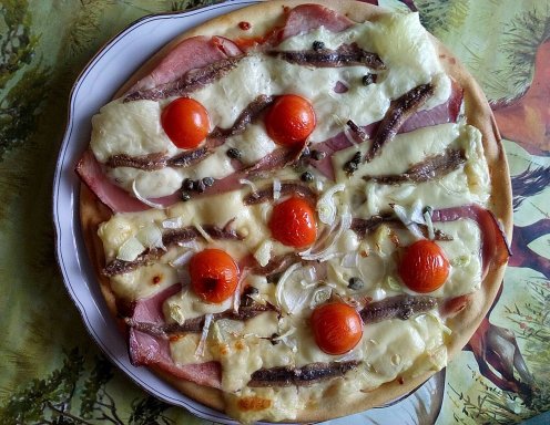 Pizza Mit Knoblauch Und Kapern Rezept Ichkoche At