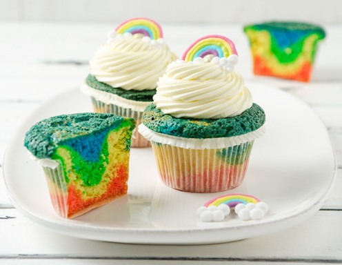 Regenbogen Cupcakes Rezept