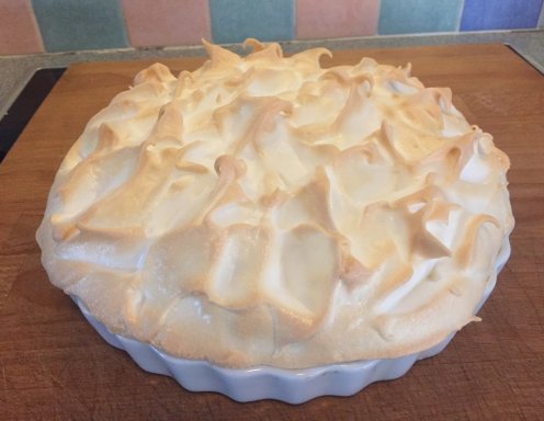 Key lime pie with meringue