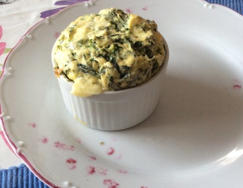 Spinatsoufflé mit Gouda