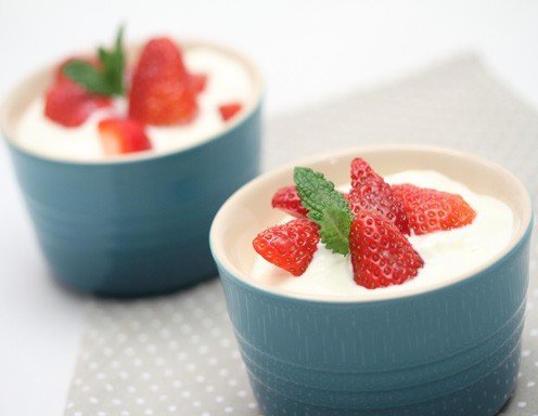 Erdbeeren mit Joghurt Rezept