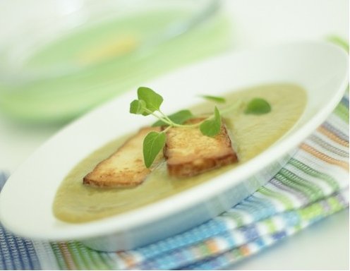 Erbsenpuree Mit Gebratenem Rauchertofu Rezept Ichkoche At