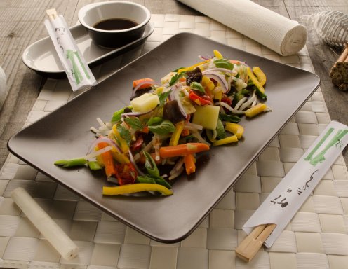 Wok-Gemüse mit Tofu