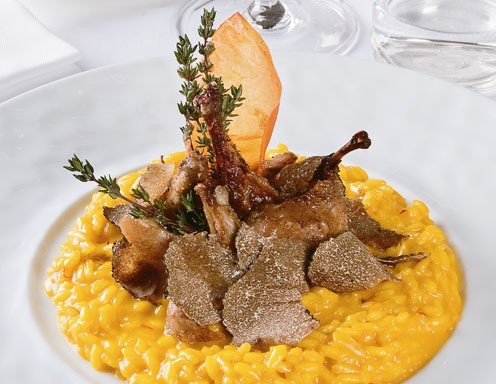 Risotto Mit Safran Wachtelbrust Und Weissem Truffel Rezept Ichkoche At