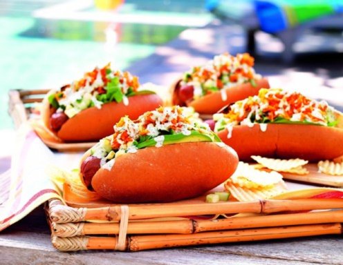 Kalifornische Hot Dogs