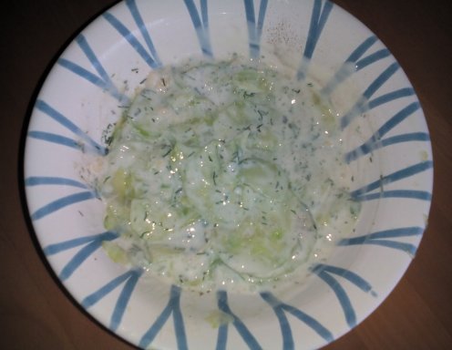 Gurkensalat Mit Joghurtdressing Rezept Ichkoche At Gurkensalat Mit Joghurtdressing