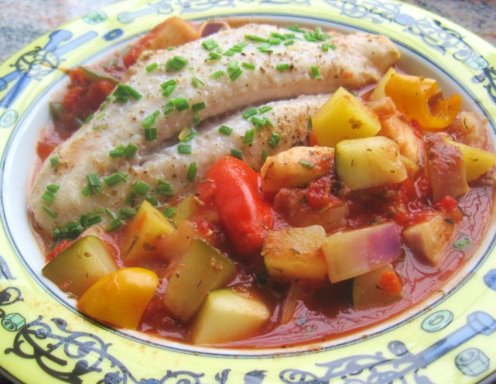 Fischfilet Mit Mediterranem Gemuse Rezept Ichkoche At